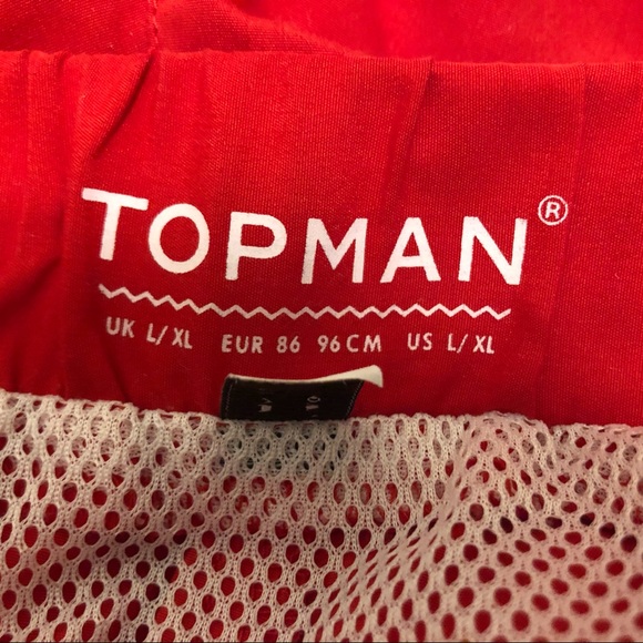 [TOPMAN] Red Embroidery Swim Shorts - Picture 7 of 8